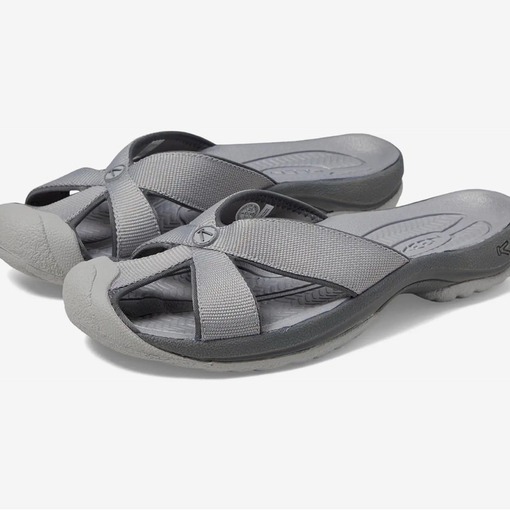 Keen Bali TG Gray Sandals with Cross-Strap Design